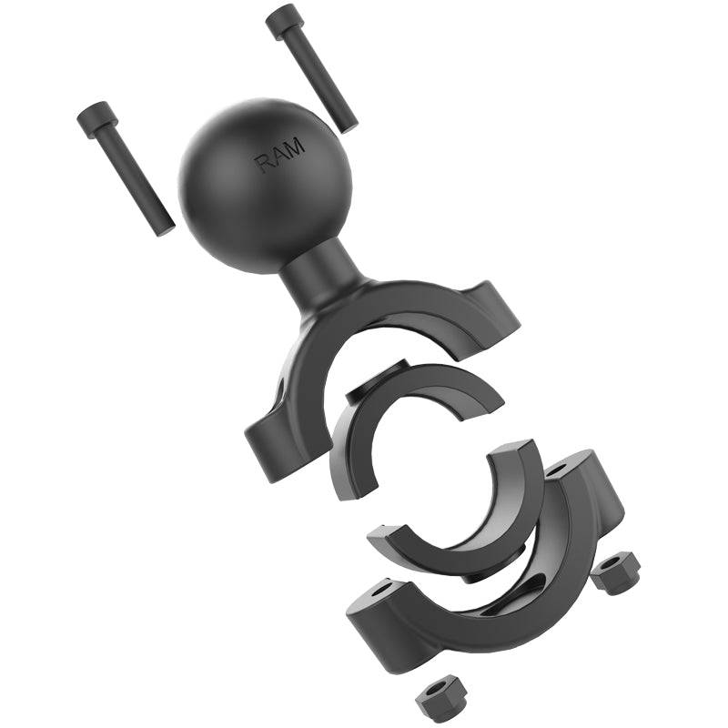 RAM® Torque™ 1 1/8" - 1 1/2" Diameter Handlebar/Rail Base with C Size 1.5" Ball - RAM-408-112-15U - OC Mounts