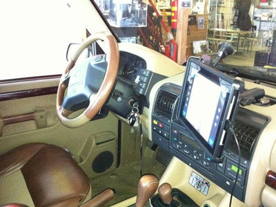 RAM Flat Surface Mount with Tab-Tite™ Universal Spring Loaded Cradle for the Apple iPad 1-4 WITH OR WITHOUT LIGHT DUTY CASE - RAM-B-138-TAB3U - OC Mounts