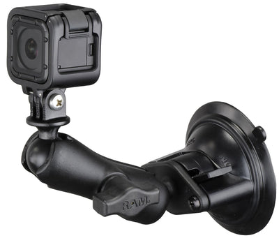 RAM Twist-Lock™ Suction Cup Mount with Universal Action Camera Adapter - RAM-B-166-GOP1 - OC Mounts
