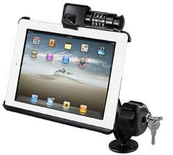 RAM Locking Flat Surface Mount, Latch-N-Lock Model Specific Cradle for Apple new iPad, iPad 2 & iPad 1 WITHOUT CASE, SKIN, SLEEVE - RAM-B-138-AP8LU - OC Mounts