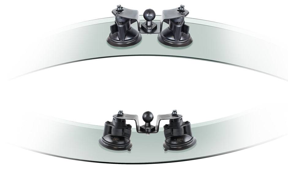 RAM Dual Articulating Suction Cup Base with 1" Ball Base - RAM-B-189B-PIV1U - OC Mounts