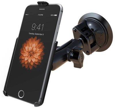 RAM Twist-Lock™ Suction Cup Mount for the Apple iPhone 6 & 7 Plus WITHOUT CASE, SKIN OR SLEEVE - RAM-B-166-AP19U - OC Mounts