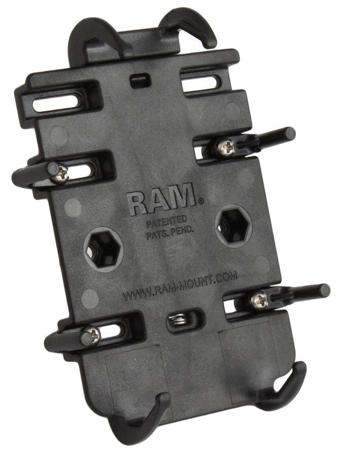 RAM Flat Surface Mount with Quick-Grip™ Universal Spring Loaded Phone Holder - RAM-B-138-PD3U - OC Mounts