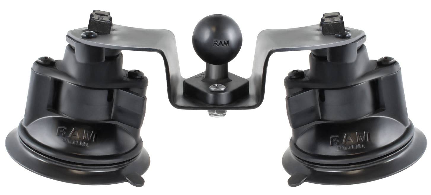 RAM Dual Articulating Suction Cup Base with 1" Ball Base - RAM-B-189B-PIV1U - OC Mounts
