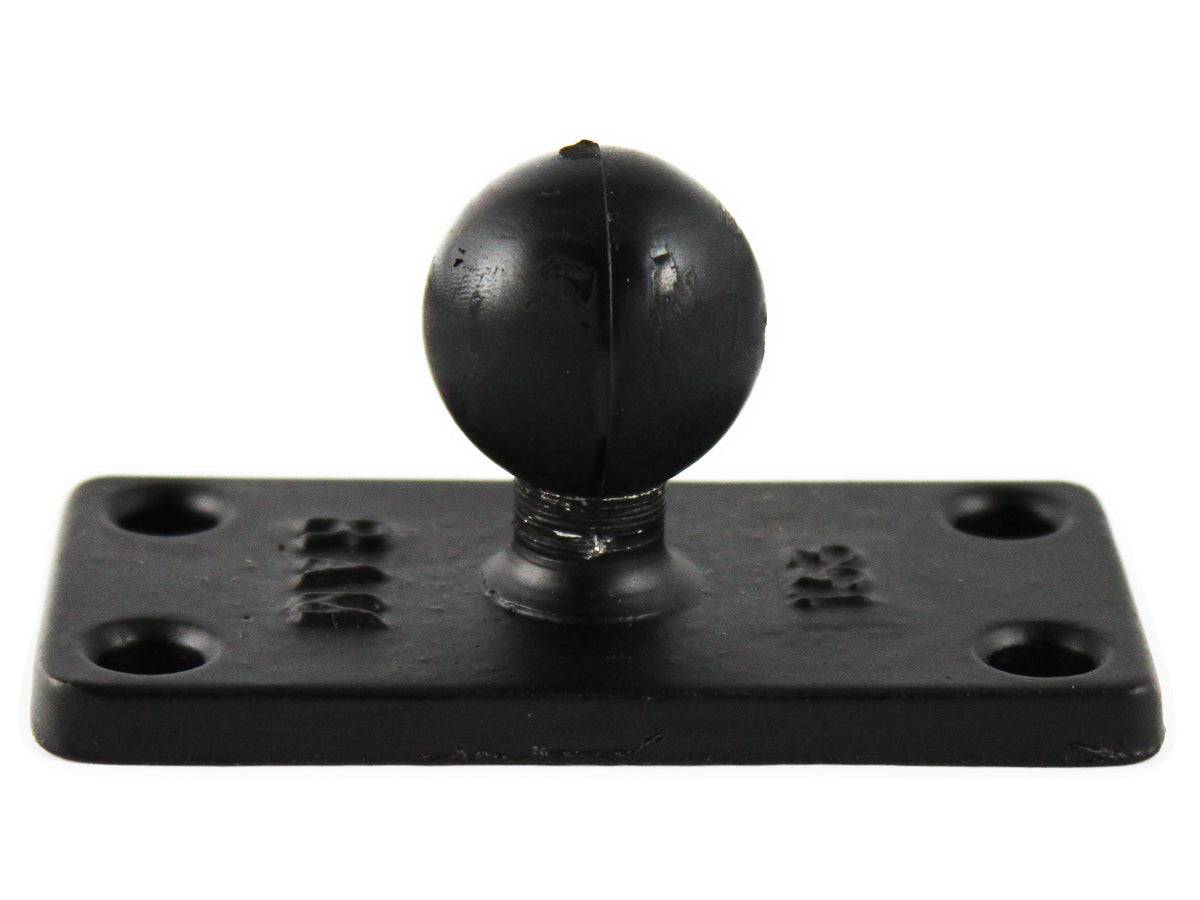 RAM B Size 1" Ball and Rectangular Plate with 1" x 2.5" 4-Hole Pattern - RAM-B-202U-153 - OC Mounts
