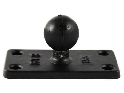 RAM B Size 1" Ball and Rectangular Plate with 1" x 2.5" 4-Hole Pattern - RAM-B-202U-153 - OC Mounts