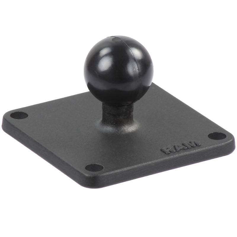 RAM B Size 1" Ball and Square Plate with 2" x 2" 4-Hole Pattern - RAM-B-202U-2525 - OC Mounts