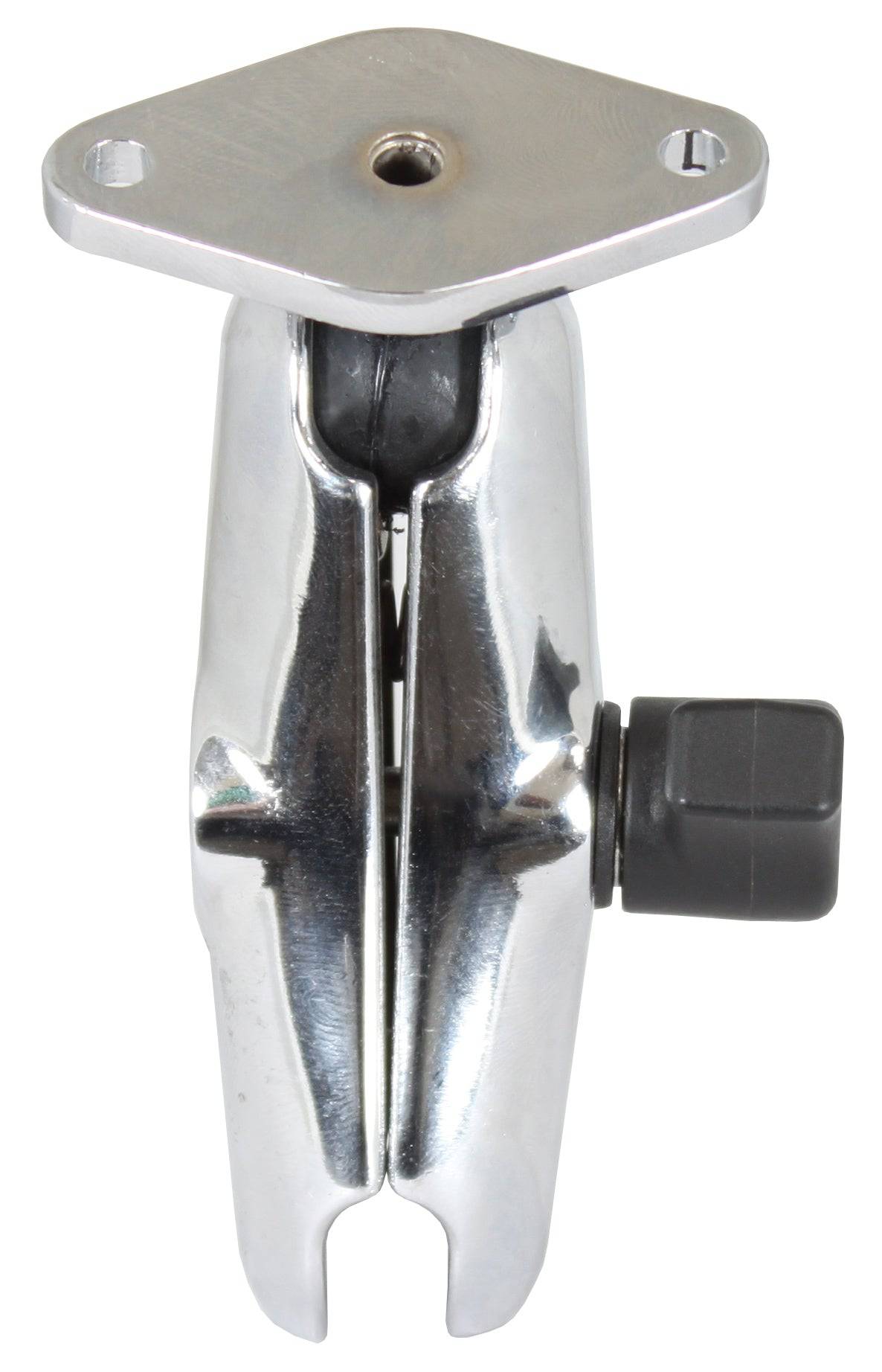 RAM Chrome 1" Diameter Ball Medium Length Double Socket Arm with Diamond Base - RAM-B-103-238CHU - OC Mounts