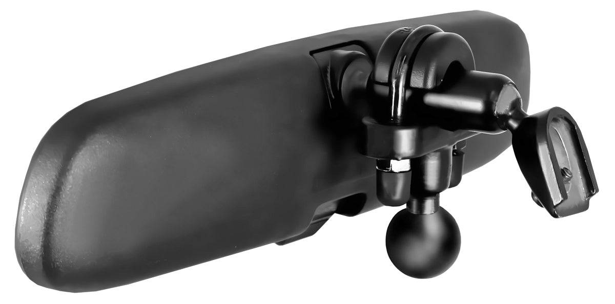 RAM Mirror Base with Zinc Coated U-Bolt & 1" Ball for Rails from 0.5" to 1" in Diameter - RAM-B-231Z-RVMU - OC Mounts