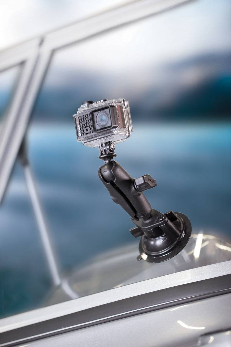 RAM Twist-Lock™ Suction Cup Mount with Universal Action Camera Adapter - RAM-B-166-GOP1 - OC Mounts