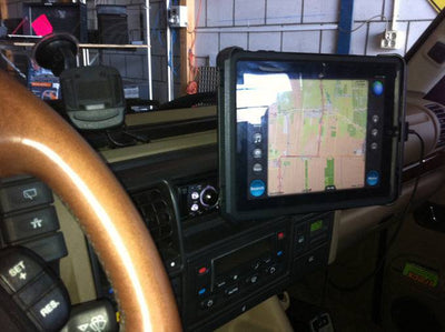 RAM Flat Surface Mount with Tab-Tite™ Universal Spring Loaded Cradle for the Apple iPad 1-4 WITH OR WITHOUT LIGHT DUTY CASE - RAM-B-138-TAB3U - OC Mounts