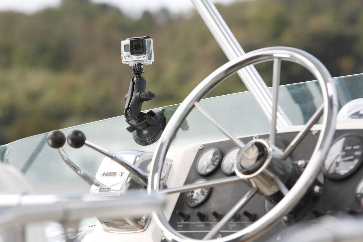 RAM Twist-Lock™ Suction Cup Mount with Universal Action Camera Adapter - RAM-B-166-GOP1 - OC Mounts