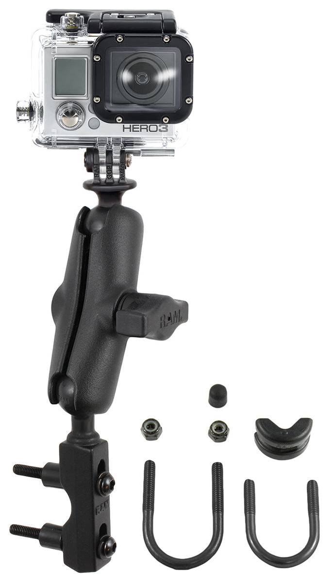RAM Brake/Clutch Reservoir Mount with Universal Action Camera Adapter - RAM-B-174-GOP1U - OC Mounts