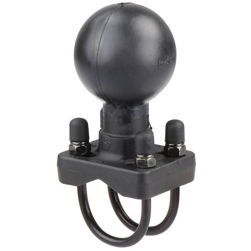 RAM Double U-Bolt Base with D Size 2.25" Ball for Rails from 1.25" TO 1.5" in Diameter - RAM-D-235-1U - OC Mounts