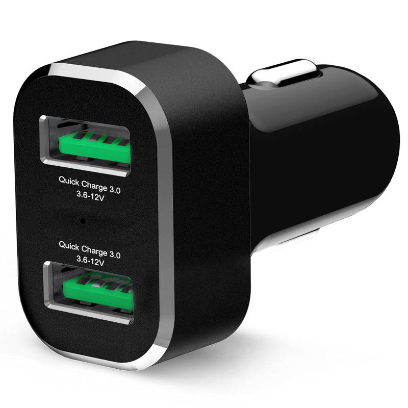 GDS® 2-Port USB Car Charger with Qualcomm® Quick Charge™ - RAM-GDS-CHARGE-USB2QCCIG - OC Mounts