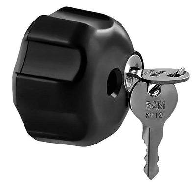RAM® Key Lock Knob with Steel Insert for B Size Socket Arms - RAM-KNOB3LSU - OC Mounts