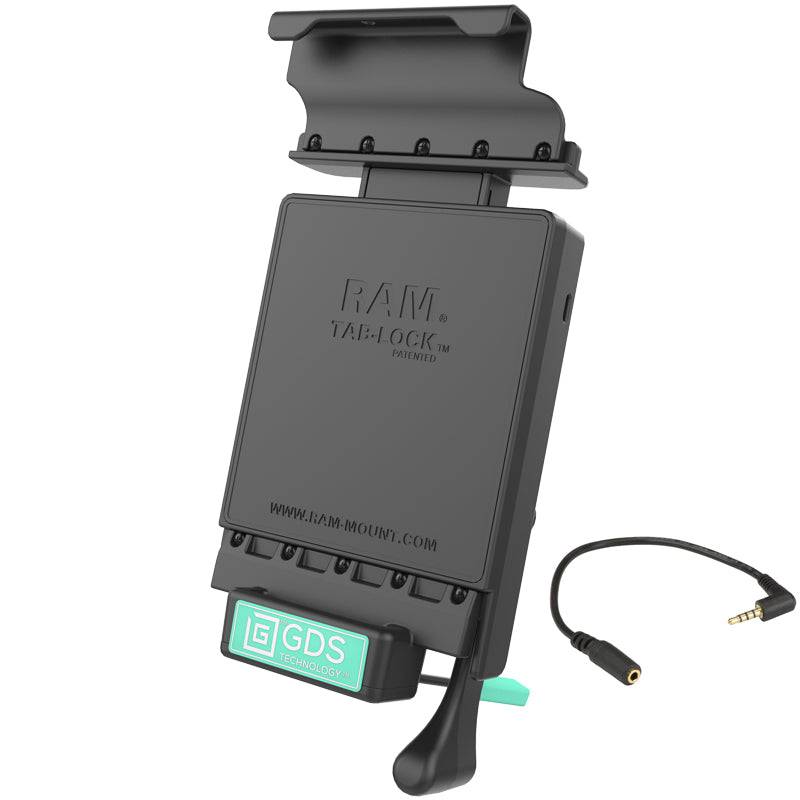 GDS® Locking Vehicle Dock with Audio Jumper Cable for the Samsung Galaxy Tab E 8.0 - RAM-GDS-DOCKL-V2-SAM21-AUD1U - OC Mounts