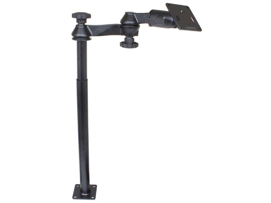 RAM Double Swing Arm with 12" Male Tele-Pole™, 18" Female Tele-Pole™ & 3.625" Square Base (75mm x 75mm VESA) - RAM-VP-SW1-1218-2461 - OC Mounts