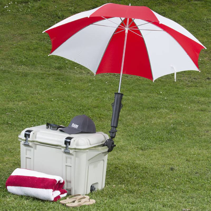 RAM-TUBE™ 2008 Fishing Rod/Umbrella Holder with Medium Tough-Claw™ - RAP-119-404 - OC Mounts