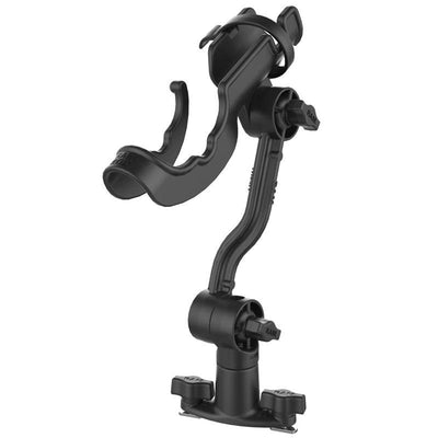 RAM ROD® Rod Holder with Spline Post, Extension Arm and Dual T-Bolt Track Base - RAP-114-PA-421 - OC Mounts