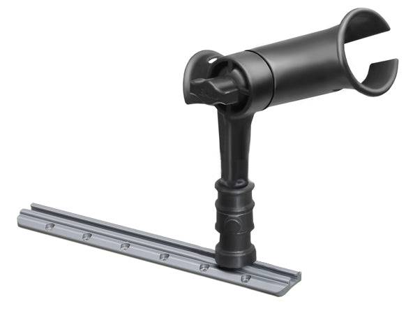 RAM Tube Jr.™ Fishing Rod Holder with Medium 4" Length Spline Post & Adapt-A-Post™ Track Mounting Base - RAP-390-SAAPU - OC Mounts