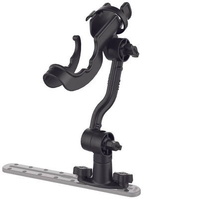 RAM ROD® Rod Holder with Spline Post, Extension Arm and Dual T-Bolt Track Base - RAP-114-PA-421 - OC Mounts