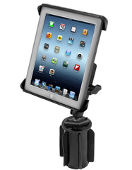 RAM-A-CAN II Cup Holder Mount, Long Double Socket & Tab-Tite Universal Cradle for Apple iPad 1-4 WITH OR WITHOUT LIGHT DUTY CASE - RAP-299-3-C-TAB3U