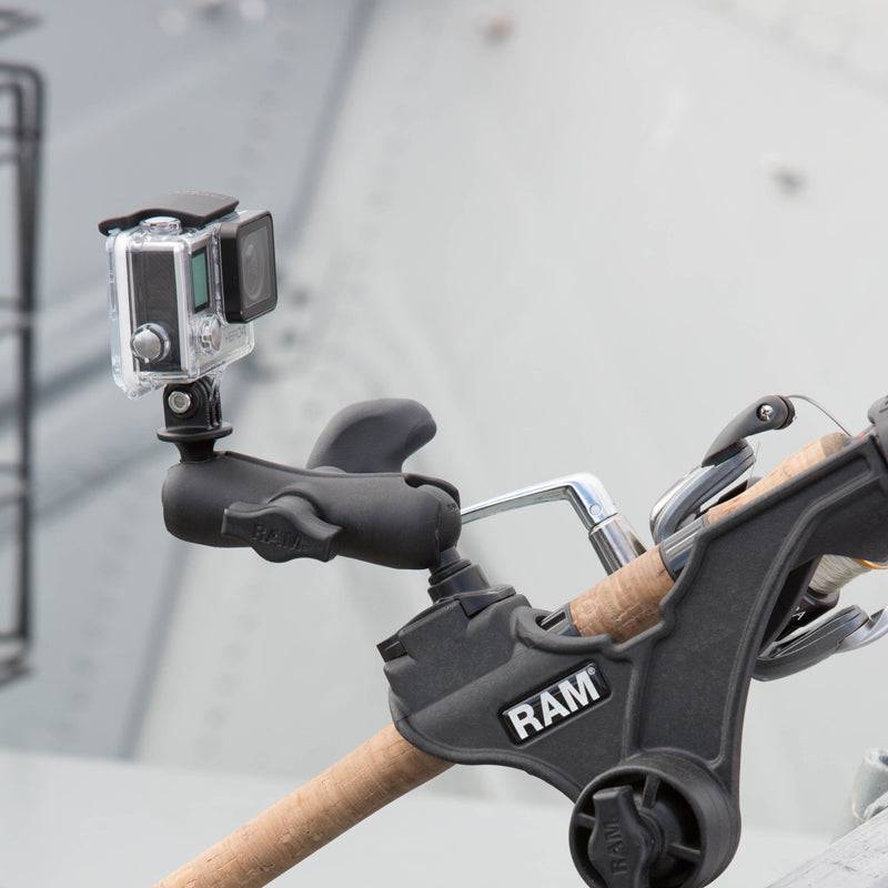 RAM ROD® JR Fishing Rod Holder with Spline Post and Track Base