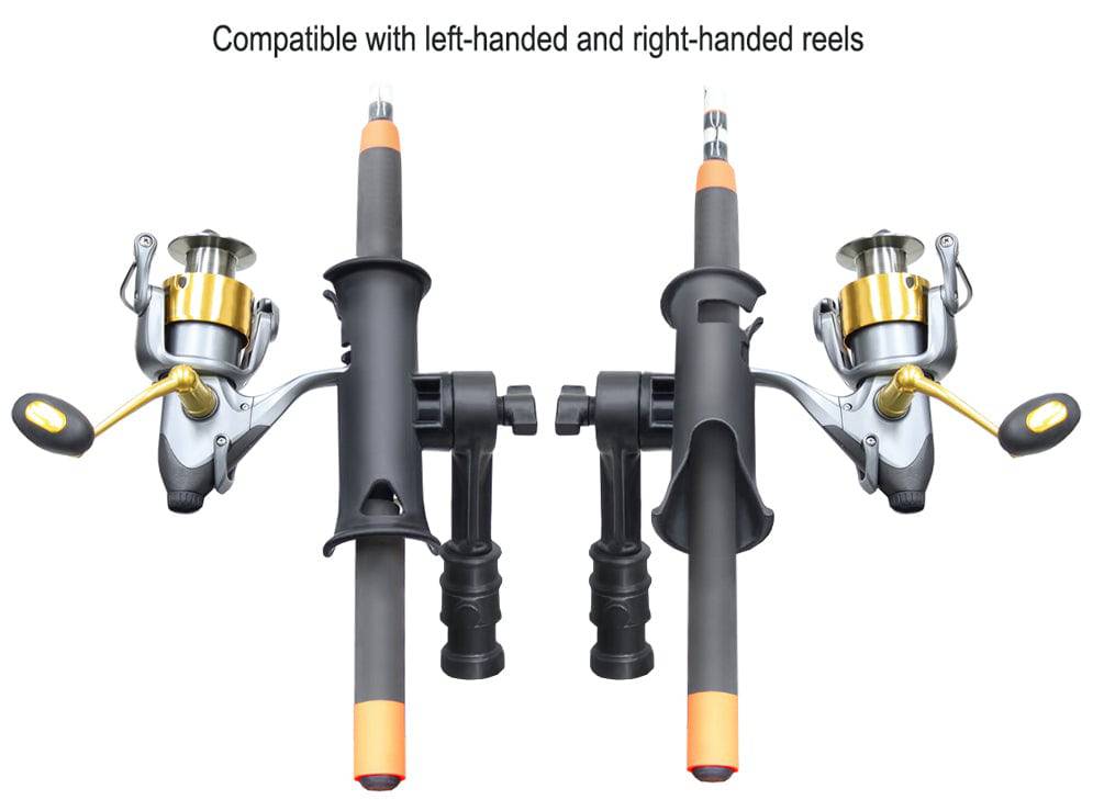 RAM Tube Jr.™ Fishing Rod Holder with Medium 4" Length Spline Post & Adapt-A-Post™ Track Mounting Base - RAP-390-SAAPU - OC Mounts