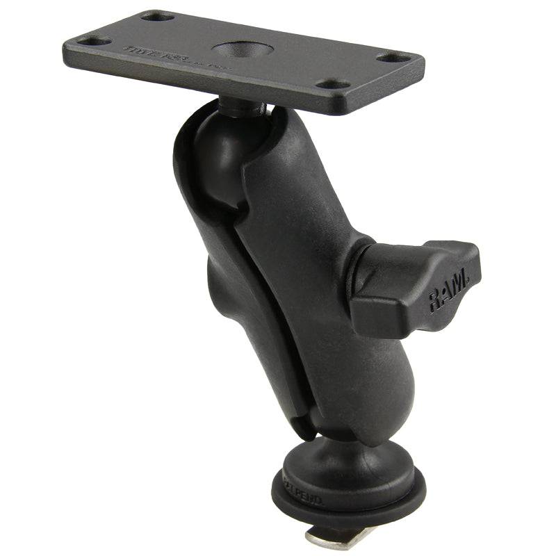 RAM 1" Ball Mount with Track Ball™ Base & 1.5" x 3" Plate for the Humminbird Helix 5 ONLY - RAP-B-202-153-354-TRA1U - OC Mounts