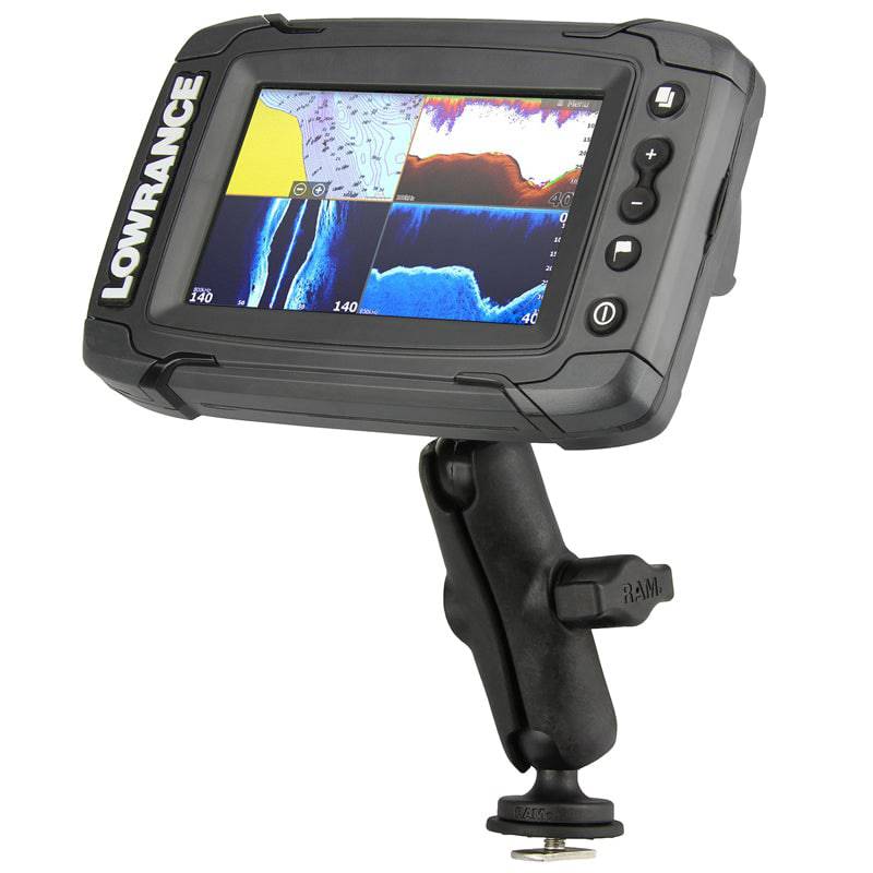 Track Ball™ Mount with Marine Electronic Plate for Lowrance Elite-4 & Mark-4 Series Fishfinders - RAP-B-202-LO11-354-TRA1U - OC Mounts