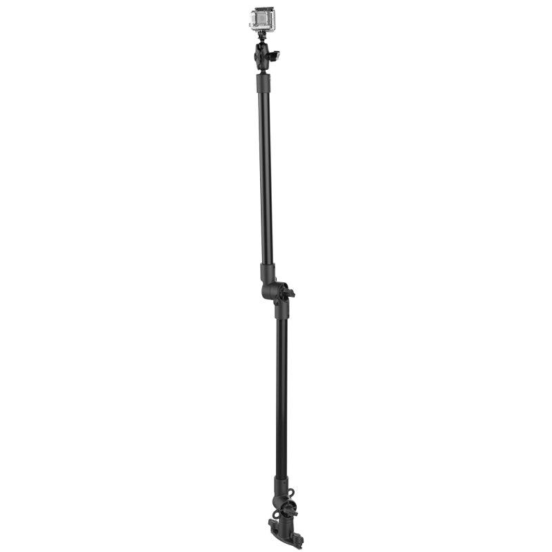 Tough-Pole™ Action Camera Mount with Double Pipe and Adjustable Track Base - RAP-422-18-18-A-GOP1 - OC Mounts