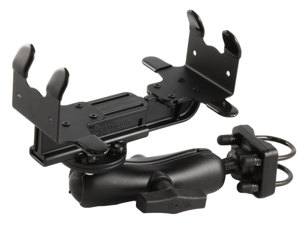 RAM Universal Small Portable Printer Cradle, Double Socket Arm & Double U-Bolt Base - RAM-VPR-104-1 - OC Mounts