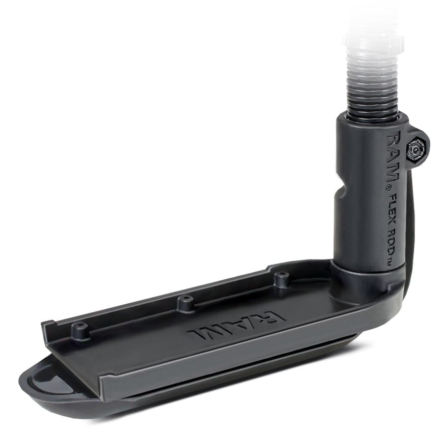 RAM Transducer Arm Mount, 18" Rigid Aluminum Rod and Quick Release Track Ball Base for Lowrance StructureScan LSS-2/LSS-1 - RAM-B-316-18-TRA3-383 - OC Mounts