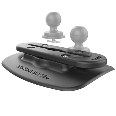 RAM Black Bond-A-Base™ For Inflatable Rafts with Tough-Track™ - RAP-398-BLK-TRACK-AU - OC Mounts