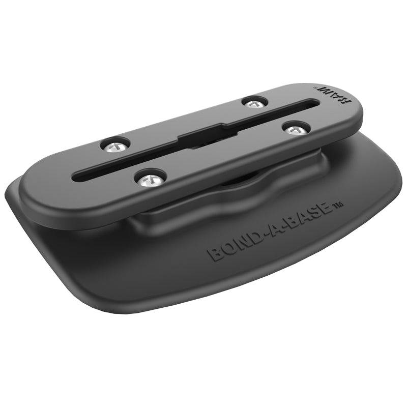 RAM Black Bond-A-Base™ For Inflatable Rafts with Tough-Track™ - RAP-398-BLK-TRACK-AU - OC Mounts