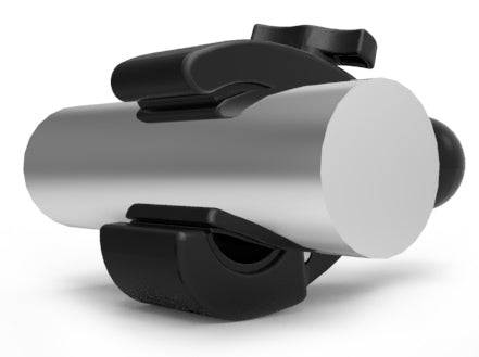 RAM® Medium Tough-Claw™ Base with Double Socket Arm and Round Base Adapter - RAP-404-202U - OC Mounts