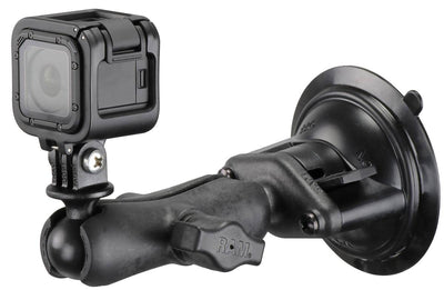 RAM Composite Twist-Lock™ Suction Cup Mount with Universal Action Camera Adapter - RAP-B-166-GOP1 - OC Mounts
