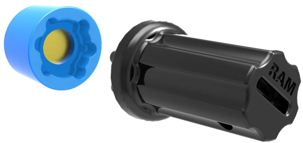 6 RAM® Pin-Lock™ Security Nut and Key Knob for 2.25"/3.38" Diameter D/E Size Arms - RAP-S-NUT5-6U - OC Mounts