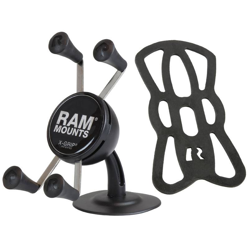 RAM Lil Buddy™ Adhesive Stick Base Mount with Universal RAM® X-Grip® Cell Phone Cradle - RAP-SB-180-UN7U - OC Mounts