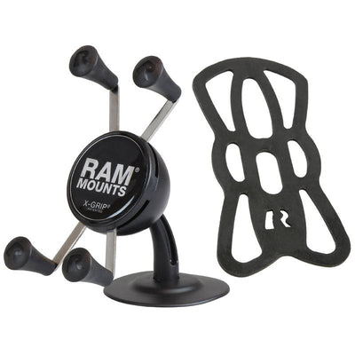 RAM Lil Buddy™ Adhesive Stick Base Mount with Universal RAM® X-Grip® Cell Phone Cradle - RAP-SB-180-UN7U - OC Mounts