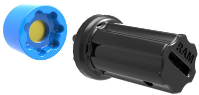 Mixed Combination RAM® Pin-Lock™ Security Nut and Key Knob for 2.25"/3.38" Diameter D/E Size Arms - RAP-S-NUT5U - OC Mounts