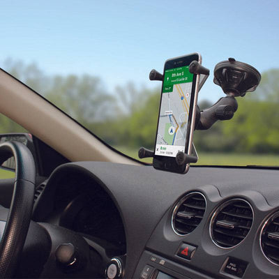 RAM Composite Twist-Lock™ Suction Cup Mount with Universal RAM® X-Grip® Large Phone Holder - RAP-B-166-2-UN10 - OC Mounts