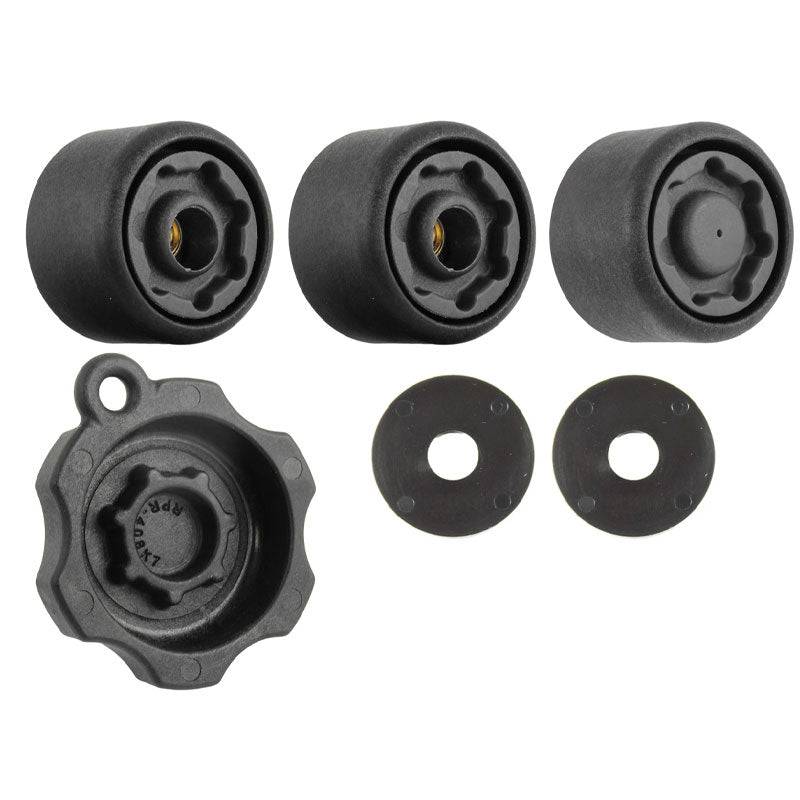 Mixed Combination RAM® Pin-Lock™ Security Kit for Double Swing Arms found on RAM Vehicle Mounting Kits - RAP-S-KNOB-VB-109-1U - OC Mounts