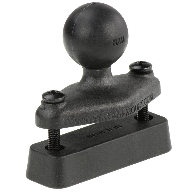 RAM 2.43" x 1.31" Composite Diamond Base with 1" Ball and Backing Plate - RAP-B-238-BU - OC Mounts