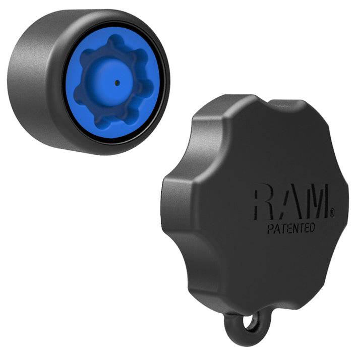 7 RAM® Pin-Lock™ Security Knob and Key Knob for 1" Diameter B Size Arms - RAP-S-KNOB3-7U - OC Mounts