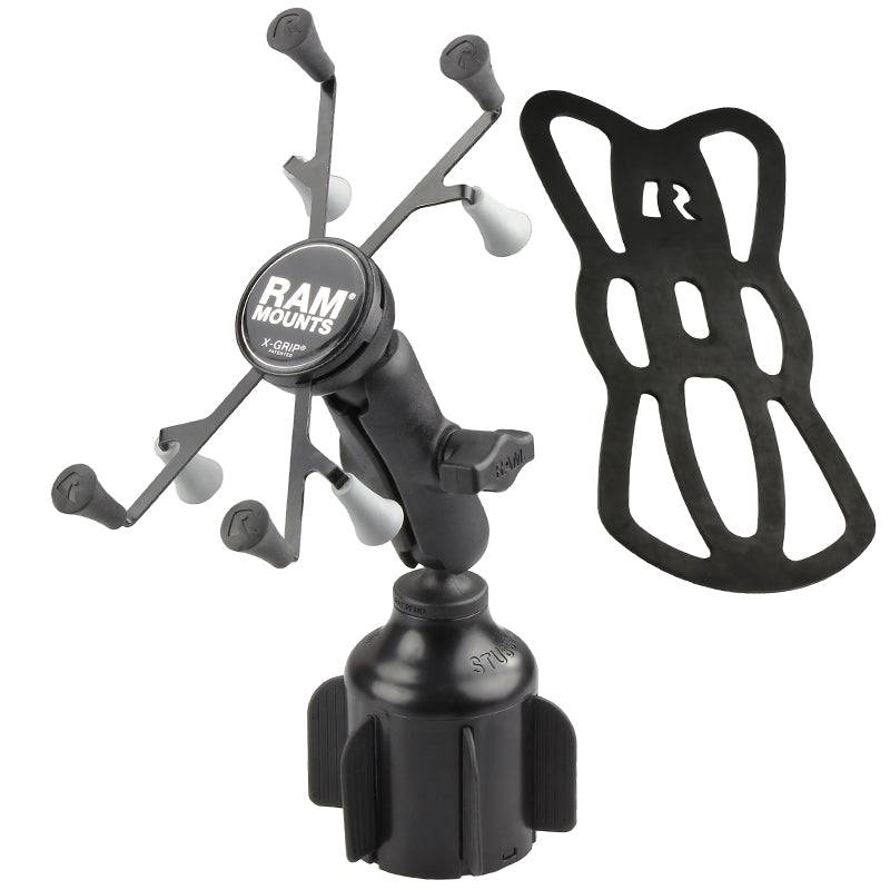 RAM Stubby™ Cup Holder Mount with Universal RAM® X-Grip® Small Tablet Holder - RAP-B-299-4-UN8U - OC Mounts