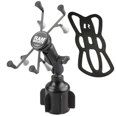 RAM Stubby™ Cup Holder Mount with Universal RAM® X-Grip® Small Tablet Holder - RAP-B-299-4-UN8U - OC Mounts