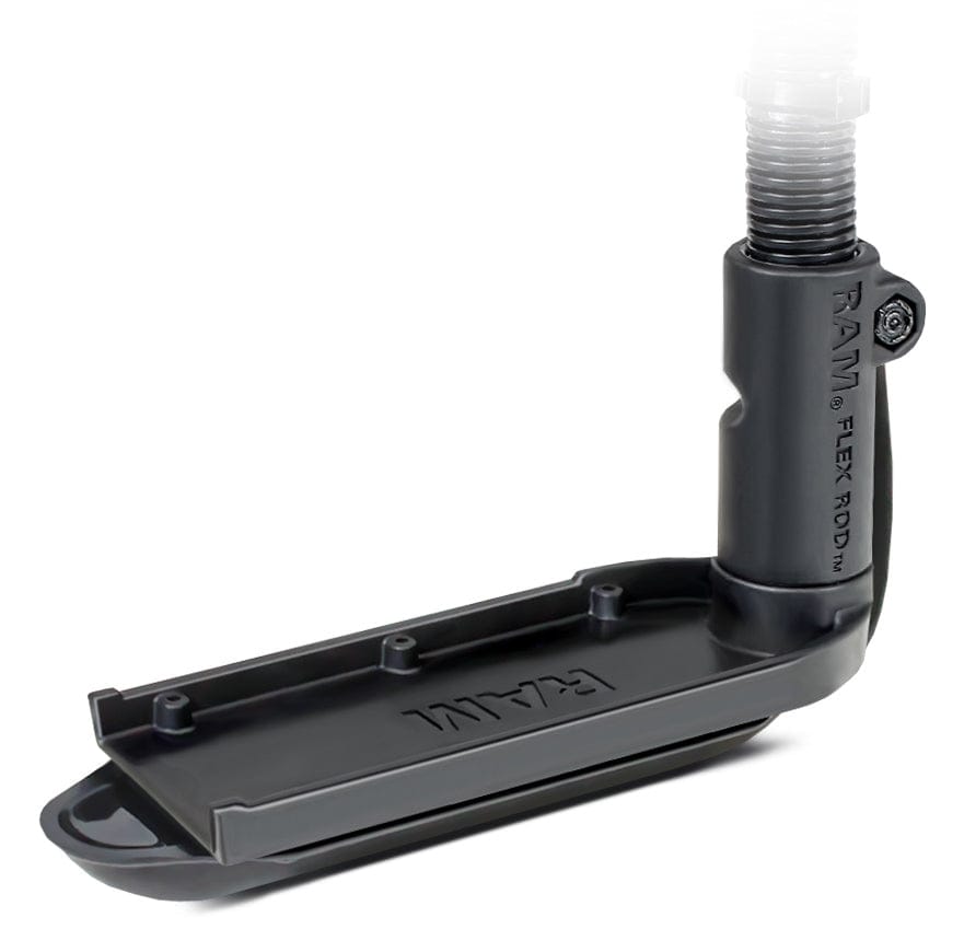 RAM Transducer Arm Mount with 18" Rigid Aluminum Rod and Open Single Socket: Compatible with all RAM 1" Ball Bases - RAM-B-316-18-TRA3-NB - OC Mounts