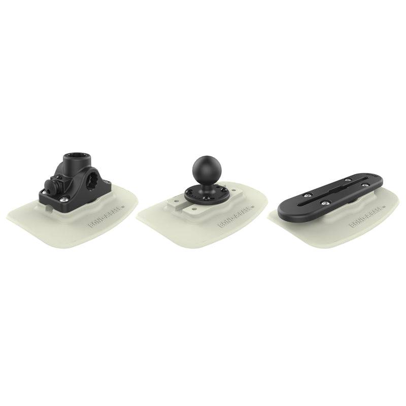 RAM Grey Bond-A-Base™ For Inflatable Rafts - RAP-398-GRYU - OC Mounts